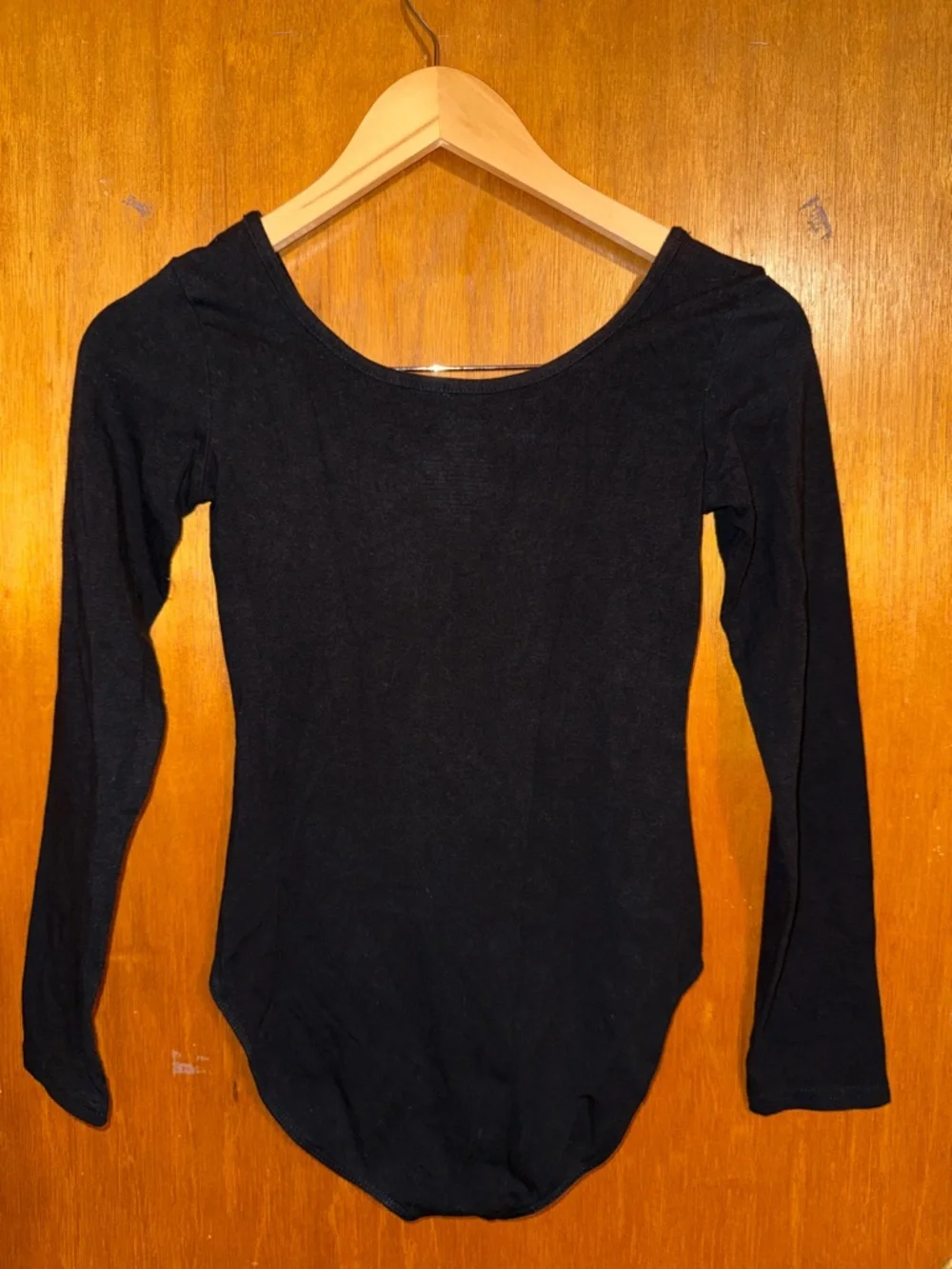 •DANSKIN•BLACK LONG SLEEVE LEOTARD SIZE XL (14-16) EUC
